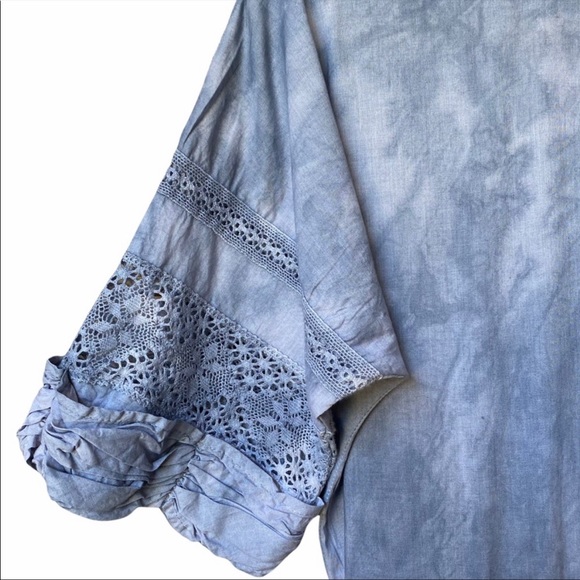 LoveShackFancy, Edie Button Up Short Sleeve Cottagecore Midi Length Dress - Picture 8 of 10